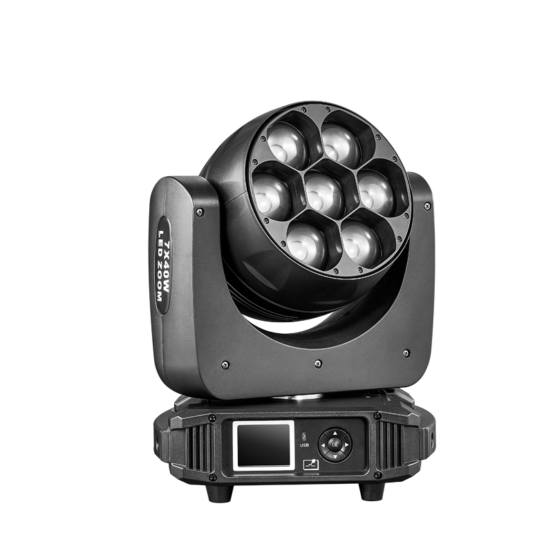 7x40w LED ZOOM Wash Moving Head Light